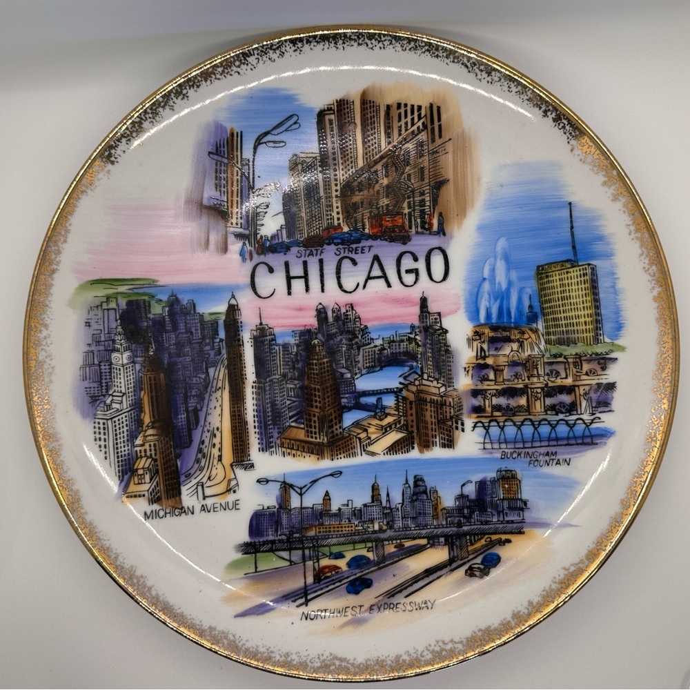 Ceramic Chicago Plate